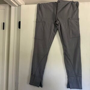 Jaanuu Soft Knit Slim Leg Mid Rise Scrub Pants